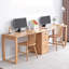 Bureau double caisson en bois massif avec 3 tiroirs Burlywood-126100346