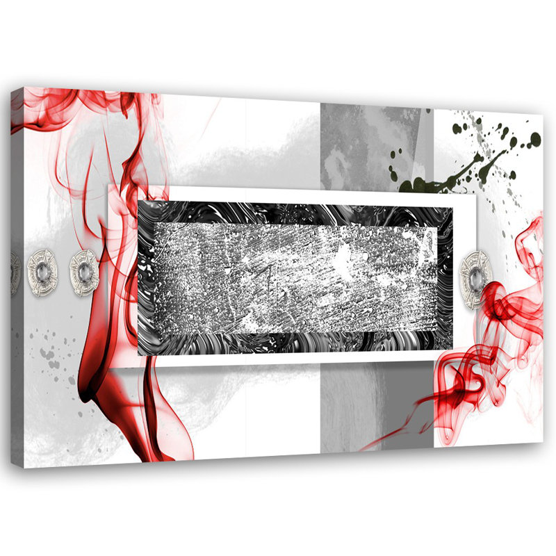 Abstract 3D Red - Wrapped Canvas Print, 80cm H x 120cm W