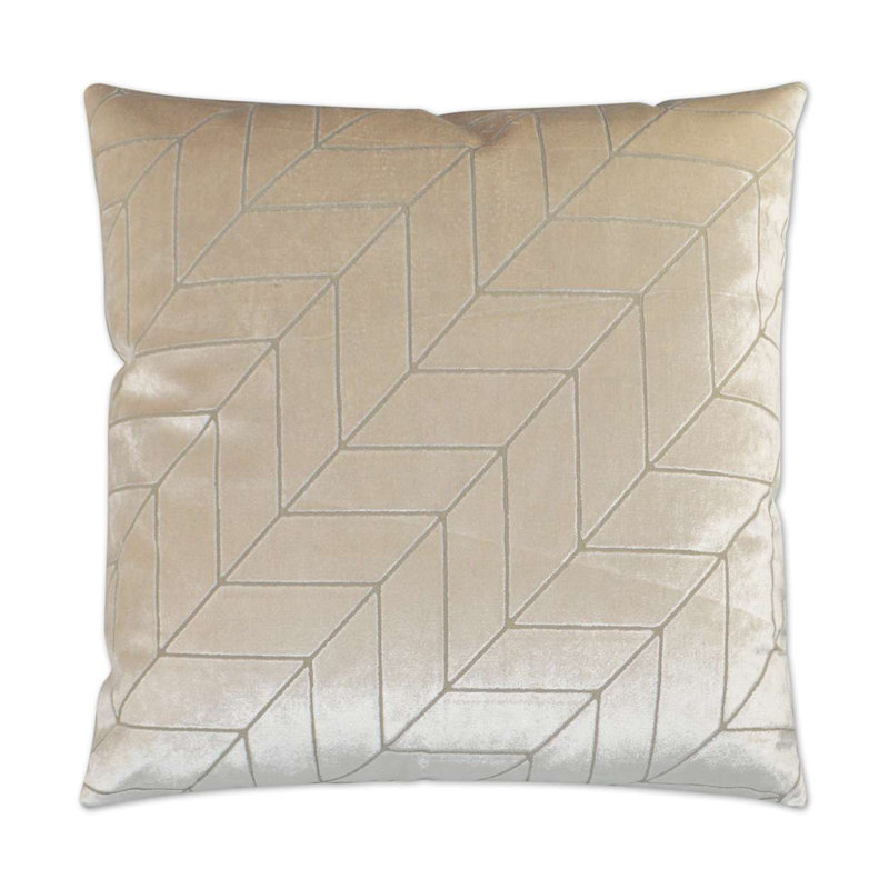 Villa Decorative Throw Pillow, Square 24", Mocha Geometric