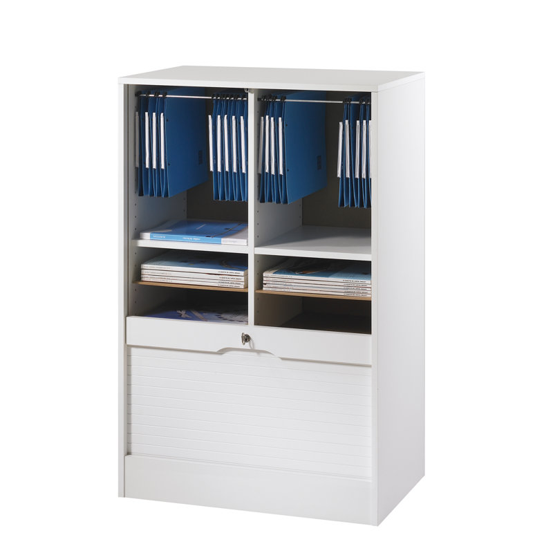 Cauley 1 -Door 12 -Shelf, White
