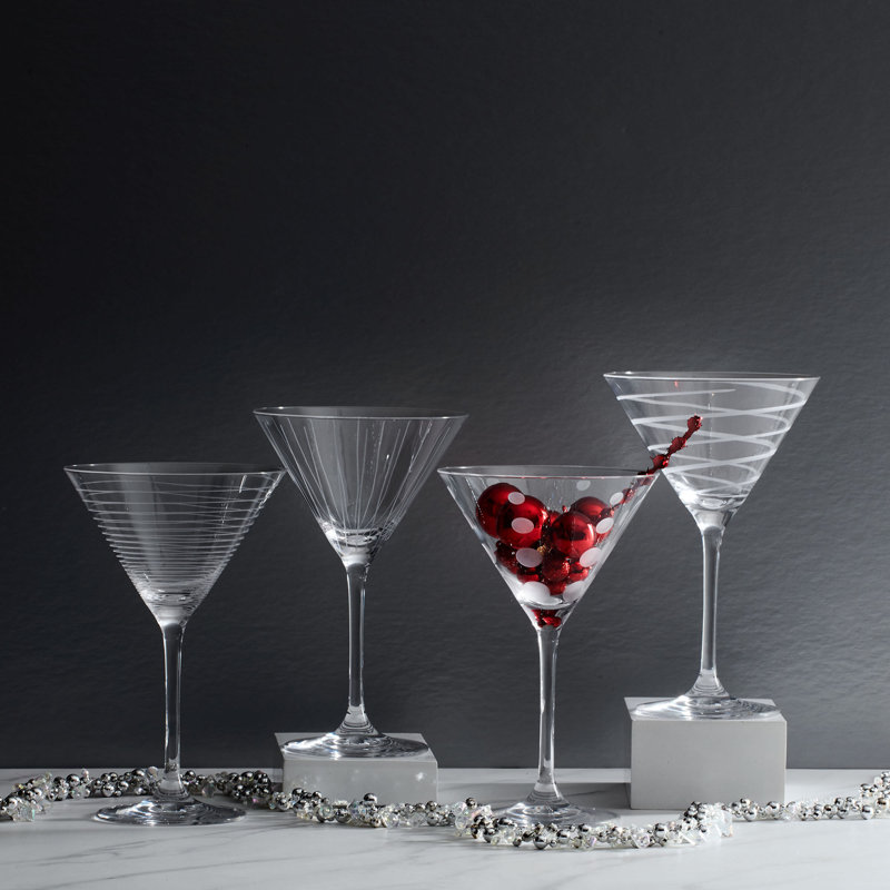 Mikasa Cheers 10 oz. Martini Glasses, Set of 4