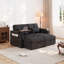 Canapé-lit modulaire 60 po en chenille convertible avec méridienne de rangement double et dossier réglable à 5 positions-132918179
