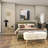 Etchison 3 Piece Gold Metal Accent Table with Mirrored Glass Top Set, 22", 25", 28"H