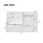 Grand lit escamotable mural avec placard, blanc