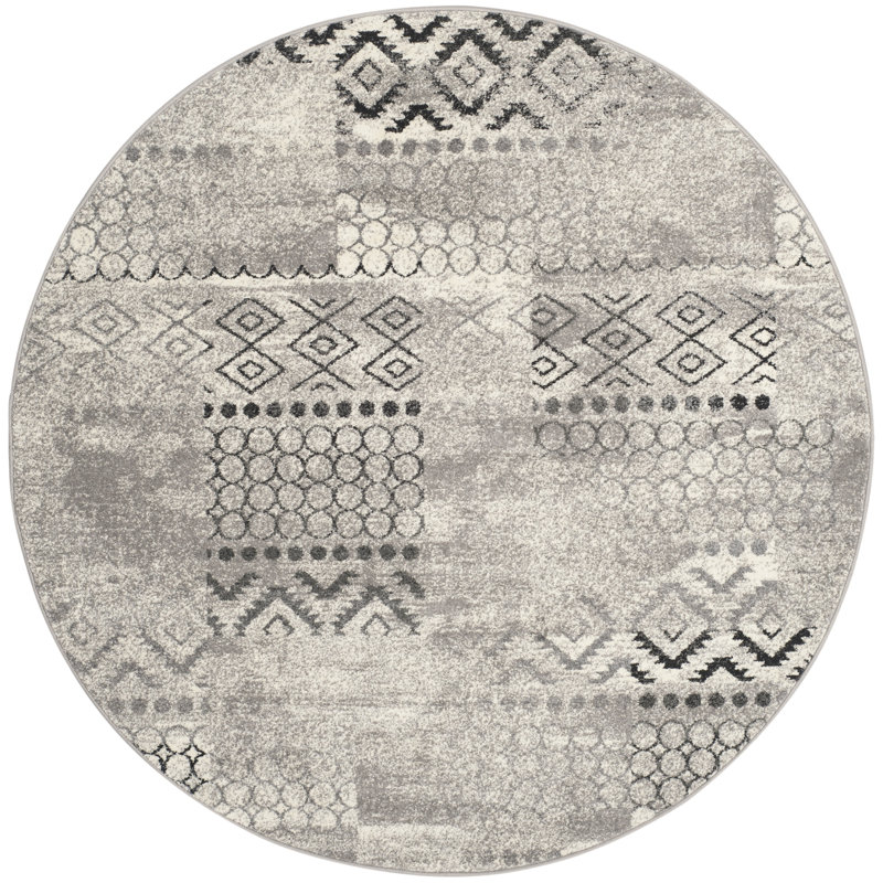 Amariah Performance Geometric Rug, Round 6'