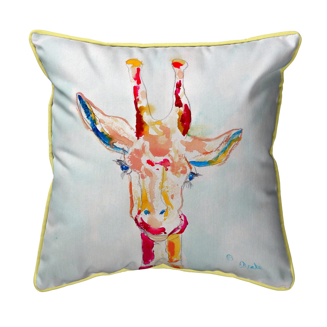 Giraffe Giraffe Outdoor Square Pillow Cover & Insert Betsy Drake Interiors