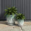 Ensemble de 2 pots de fleurs en céramique avec trou de drainage; pot à fleurs moderne-1165097480