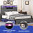 Linen Upholstered Bookcase Bed-129812674