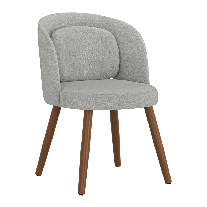 Katherine Upholstered Back Side Dining Chair, Linen Gray, 4