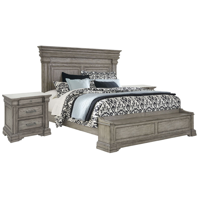 Branice Queen Storage Bed With 2 Nightstands, Queen, 3 Pcs: Bed, 2 Nightstands