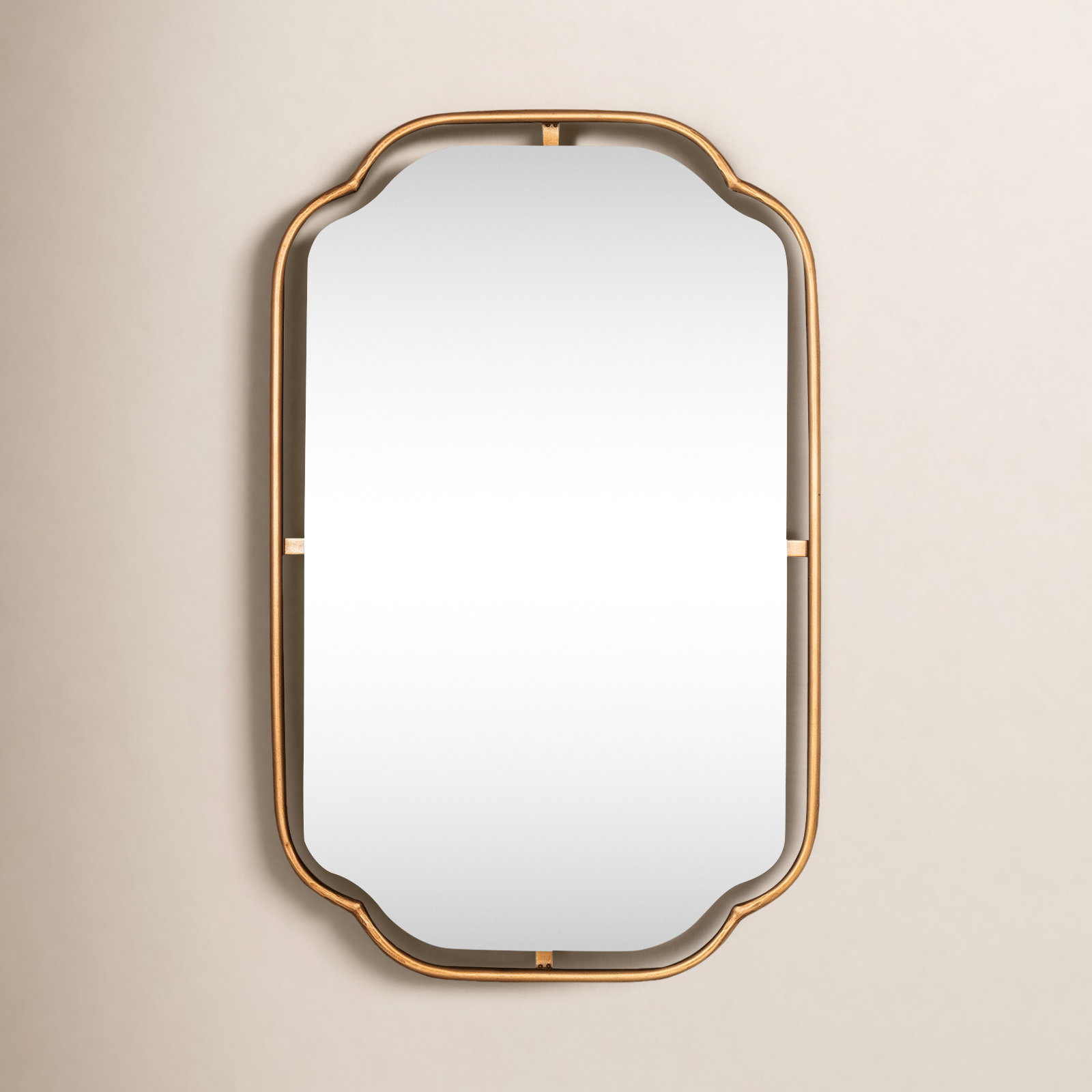 Moors Accent Mirror, Brushed Gold, 34" x 22.25"