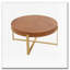 Table basse ronde, plateau en bois de sapin avec pieds en croix dorés-2040632643-2040632669