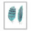 «Feathers in Turquoise II», art encadré-47533818-47566112