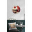 Horloge murale paysage abstrait, décor bohème moderne, art de montagne rouge soleil, grande montre en verre trempé, cadeau de pendaison de crémaillère unique pour la maison-101444744-101444736