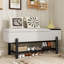 Banc de rangement rembourré avec tablette inférieure-1415453895