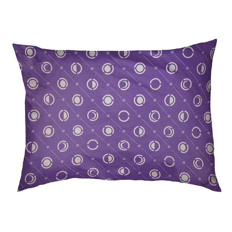 Coussin intérieur pour chien moon phases Chenault, Petit (l 28 po x P 6 po x H 18 po), Mauve / Blanc