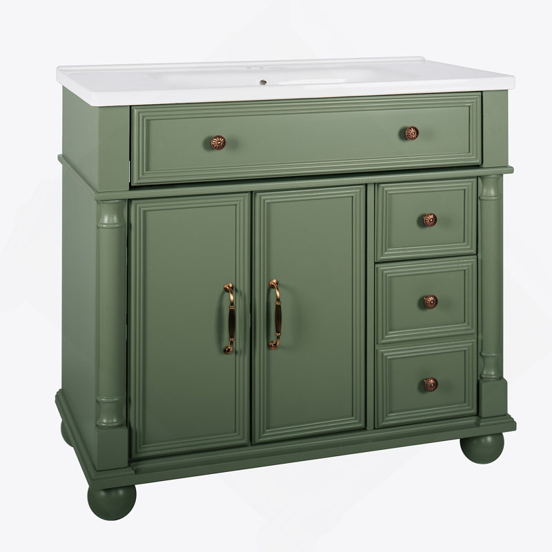Armoire de salle de bain, armoire seulement, Vert