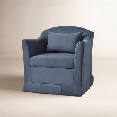 Mcgee Modern Farmhouse Slipcovered Swivel Armchair