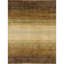 Hand Knotted Wool Ombre Area Rug in Light Brown/Moss/Beige-912877900