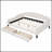 Upholstered Tufted Daybed with Two Drawers, Durable Linen Fabric for Comfort and Space Efficiency