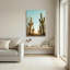Ensemble de 1 tableau sur toile représentant un cactus du désert-129059408-129059405