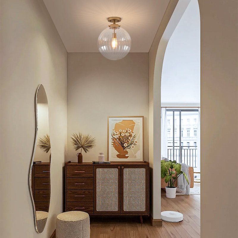Glass Semi Flush Mount