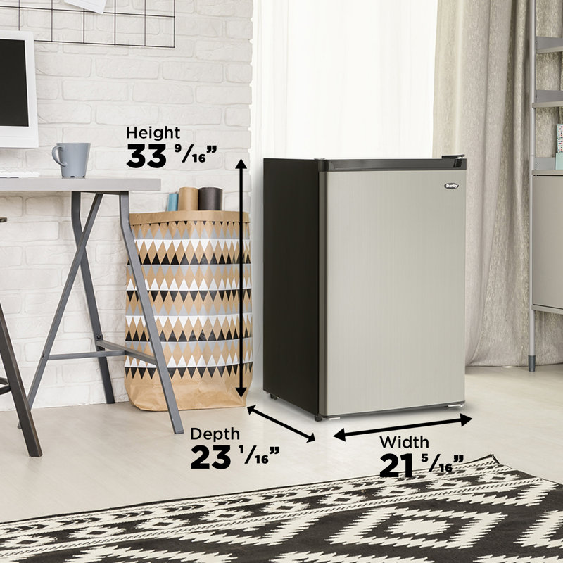 Danby 4.5 cu. ft. Stainless Steel Compact Refrigerator with True Freezer