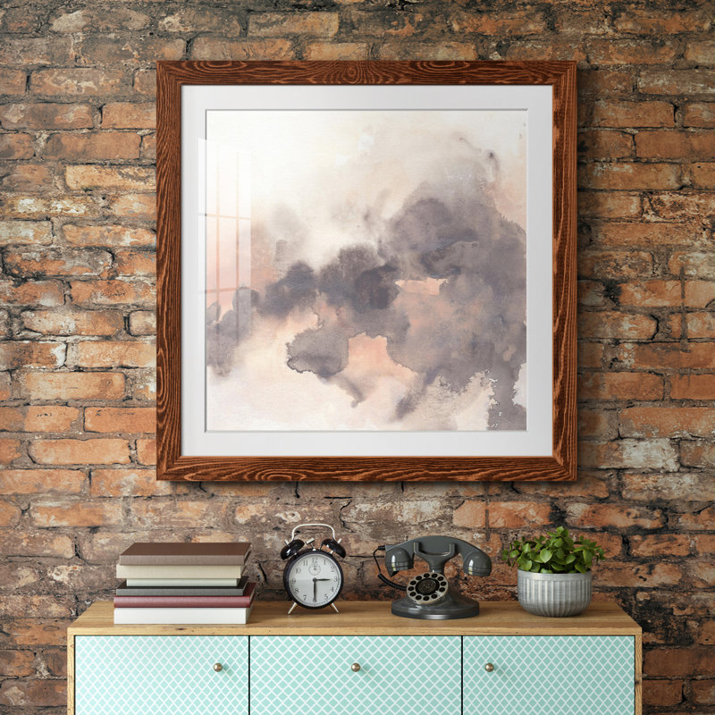 «Smoke Surface II», reproduction encadrée de qualité supérieure - prête à être accrochée, H 17 po x l 17 po x P 1 po