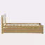 Cadre de lit simple moderne pour lit gigogne en chêne clair -1547819429