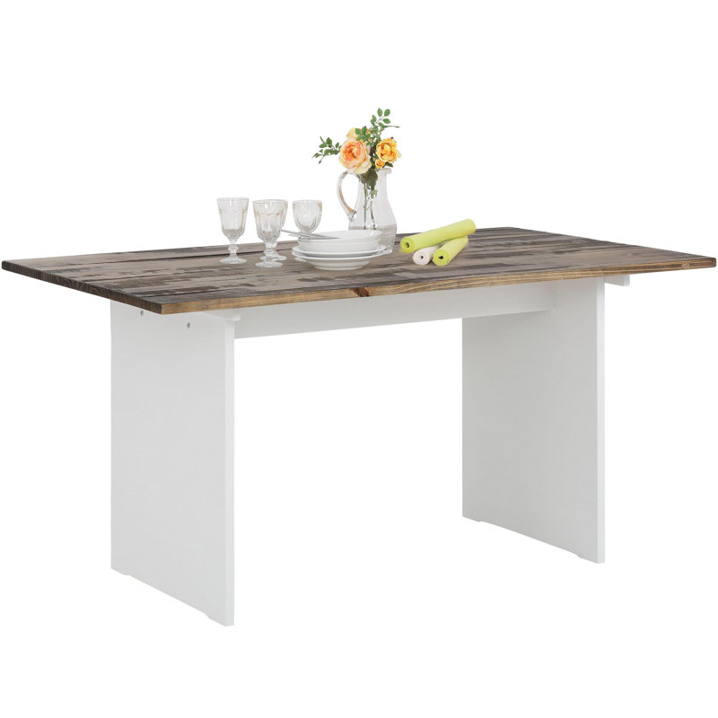 Montebello Pine Solid Wood Base Dining Table, Brown, H76 x L140 x W90cm