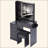 37" Middle Size Left Bedside Cabinet Vanity Table + Cushioned Stool Dresser Set, 2 AC+2 USB Socket, Hair Dryer Stand, Large Touch Control LED Sliding Mirror, 3-Color Switch, EPA, GCC, UL Certificate-1175954280