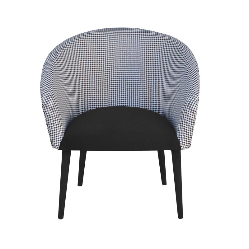 Plum Upholstered Barrel Chair, Black