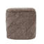 Repose-pieds carré avec rangement en chenille avec couvercle capitonné et tabouret d'appoint rembourré brun-1495531776