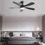 Ventilateur de plafond moderne de 52 pouces avec 3 moteurs à courant continu réversible à télécommande et 5 pales en ABS à intensité variable