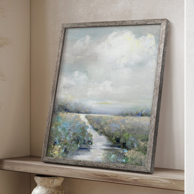 Peninsula Path Framed Print - Solid Wood, 11" H x 9" W