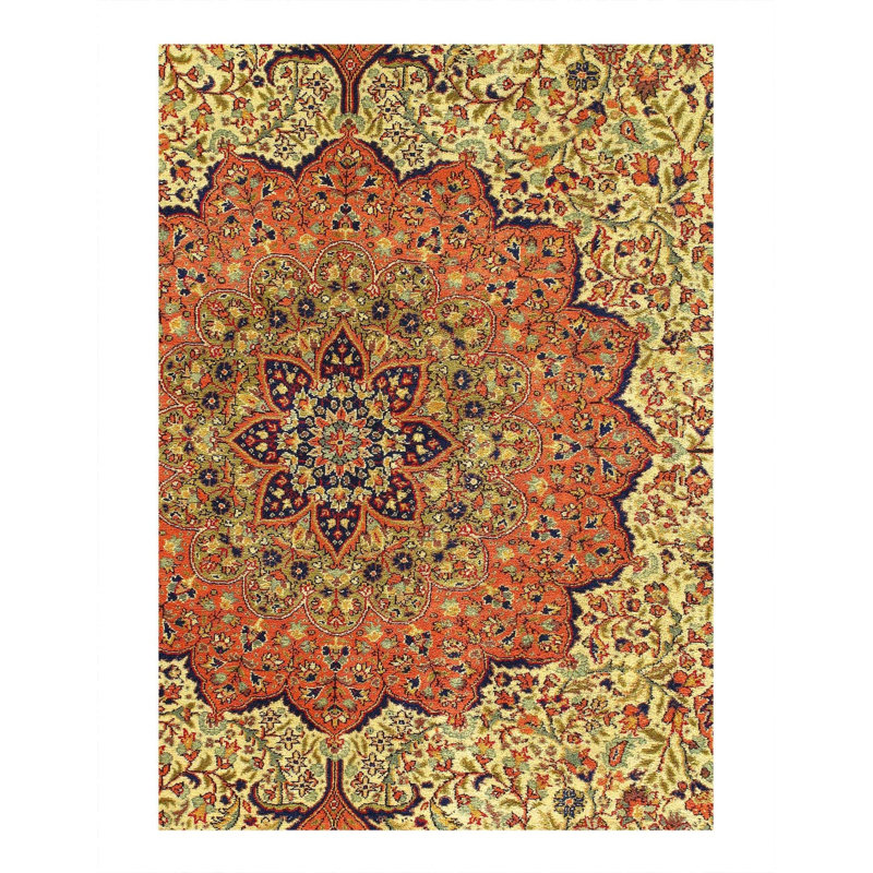 Oriental Area Rug in Beige