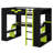 Contemporary Wood Loft Bed with USB/Type-C Ports, Power Outlet & RGB Lights-367035749