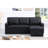 Upholstered Pull Out Sectional Sofa With Chaise