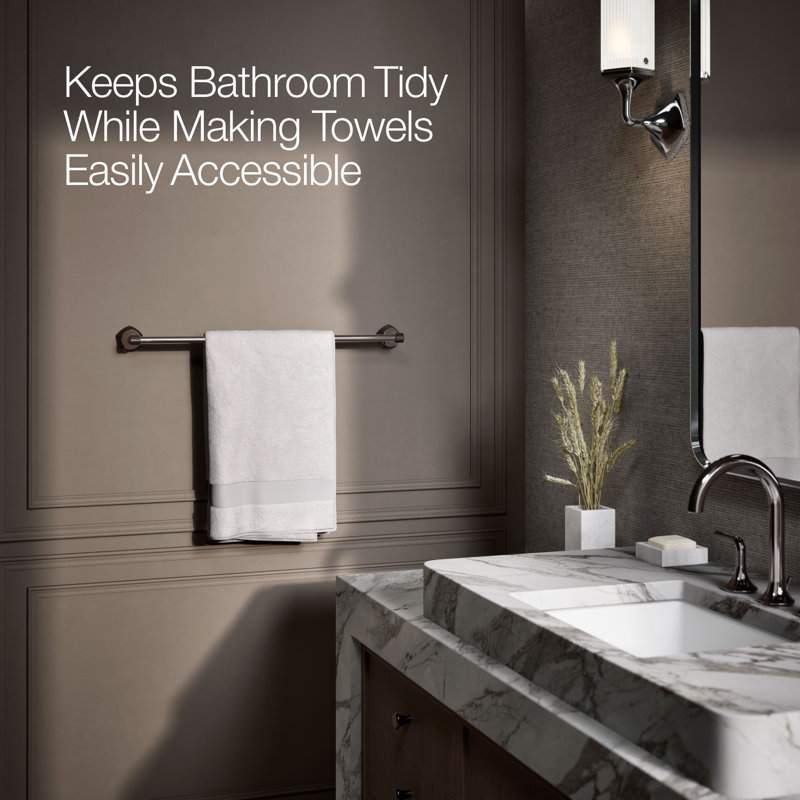 Occasion Towel Bar, Vibrant Titanium, 2.31" H x 24" W x 3.5" D