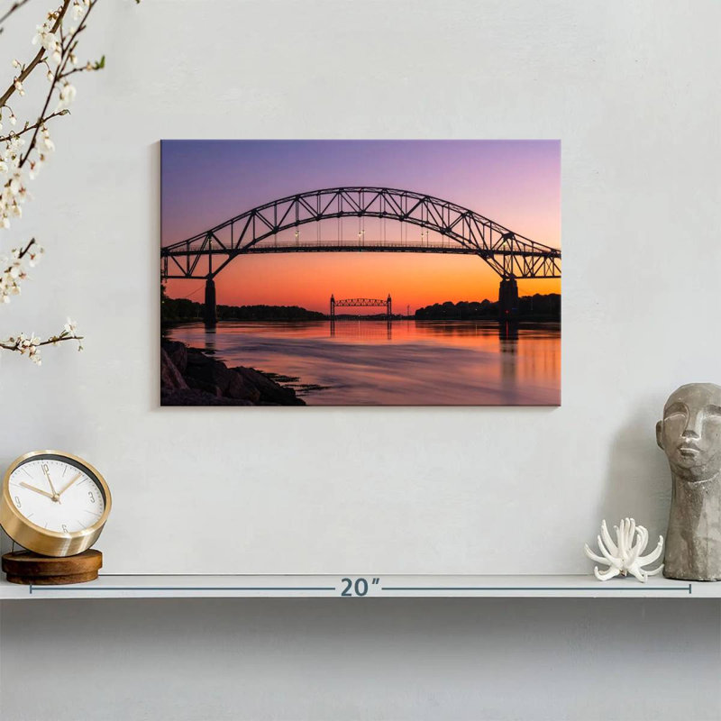 Bourne Bridge Sunset, 8" H x 12" W