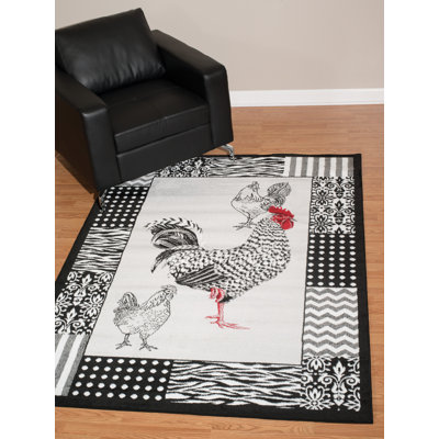 Tapis noir / gris Osmond