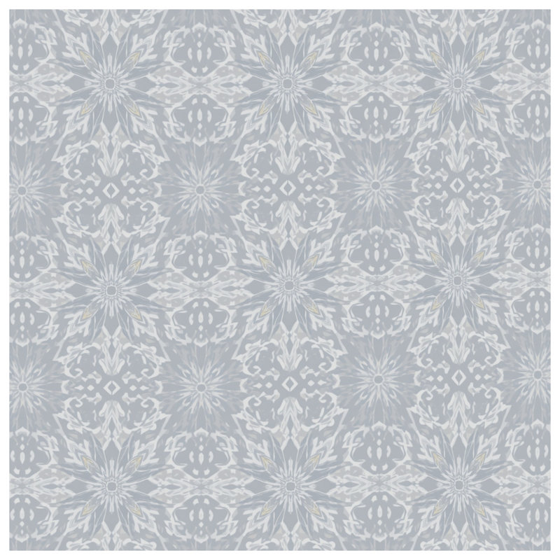 Rideaux gris à motif de mandala, voilages et voilages à motif mandala - 1 panneau, Blocage, 50 po x 80 po - 1 panneau