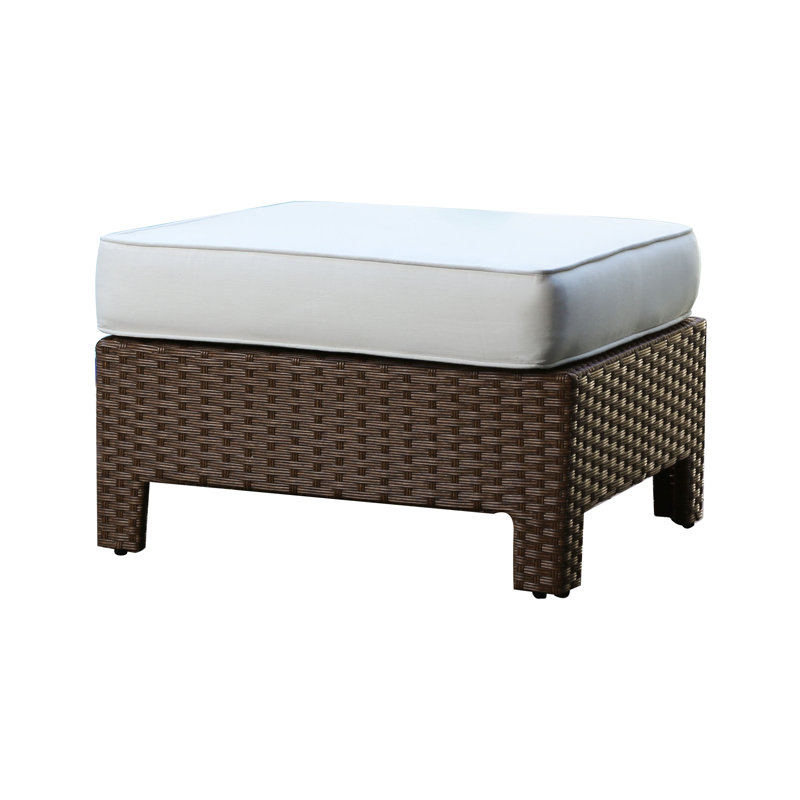 Repose-pieds d'extérieur avec coussin de sol Asher