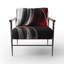 Chaise d'appoint rembourrée rouge et noire Infinite Ripples II-784153528