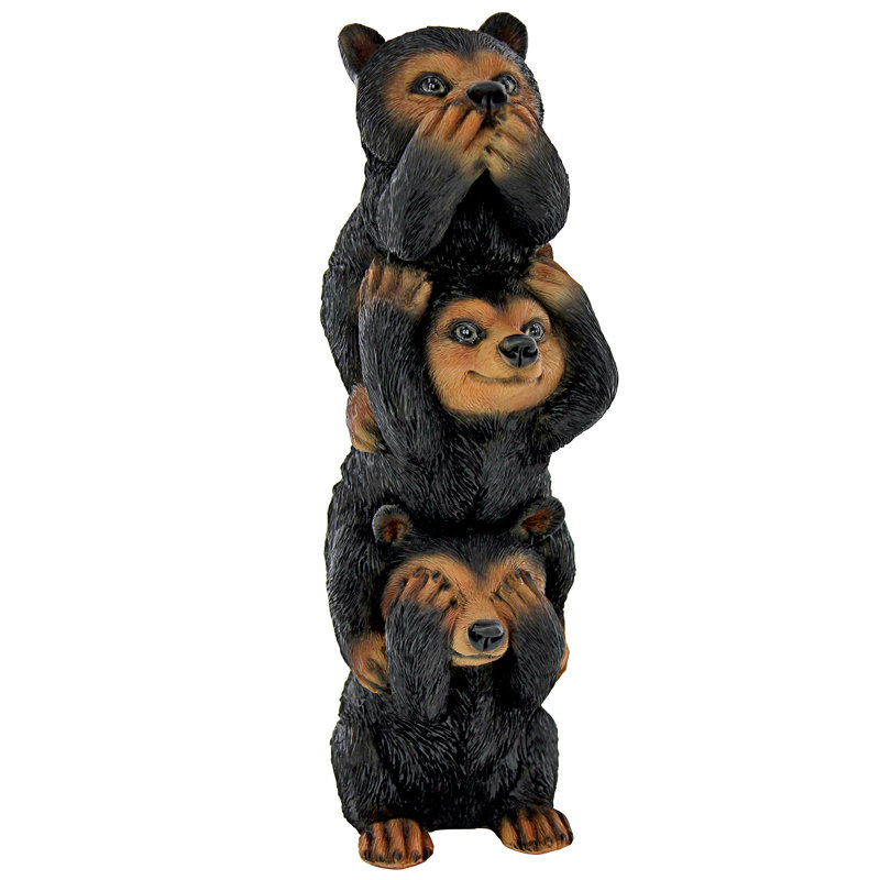 Statue «Speak, Hear, See No Evil Black Bears»