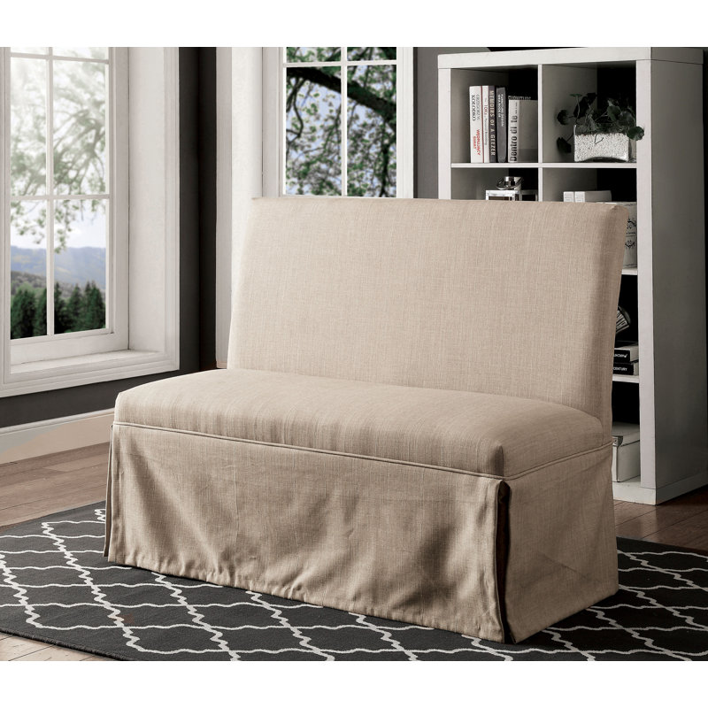 Causeuse sans accoudoirs 47,5 po Alance, 100 % lin beige