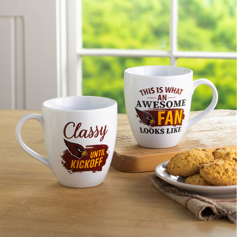 Ensemble de 2 tasses à café NFL, Cardinals de l'Arizona