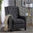 Classic Dark Grey Fabric Push Back Chair-2094287134