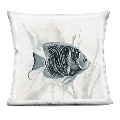 Something Fishy Aquatic Decorative Printed Throw Pillow design by Jacob Q
