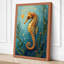 Striped Seahorse Coastal - Wrapped Canvas-2006091923-2006091927